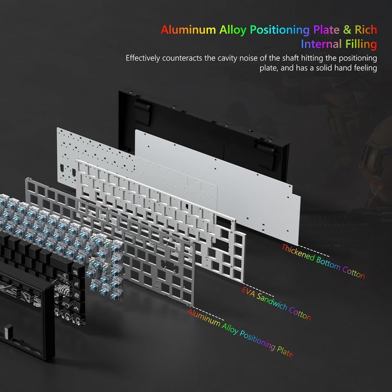 Womier M68 HE V2 Rapid Trigger Keyboard 60% Percent, Hall Effect Kanagawa Gaming Keyboard, Wired RGB Custom Mechanical Key Board with Magnetic Switch, PBT Keycaps for Mac/Win-Black 3.0 - Image 4